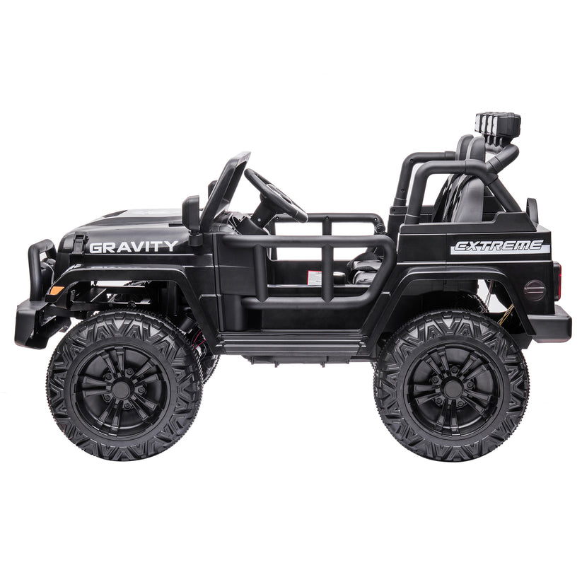 Monster Jeep Truck S609 24V 4x4 Two Seater Electric Kids Ride On Off Road Leather Seat Rubber Wheel