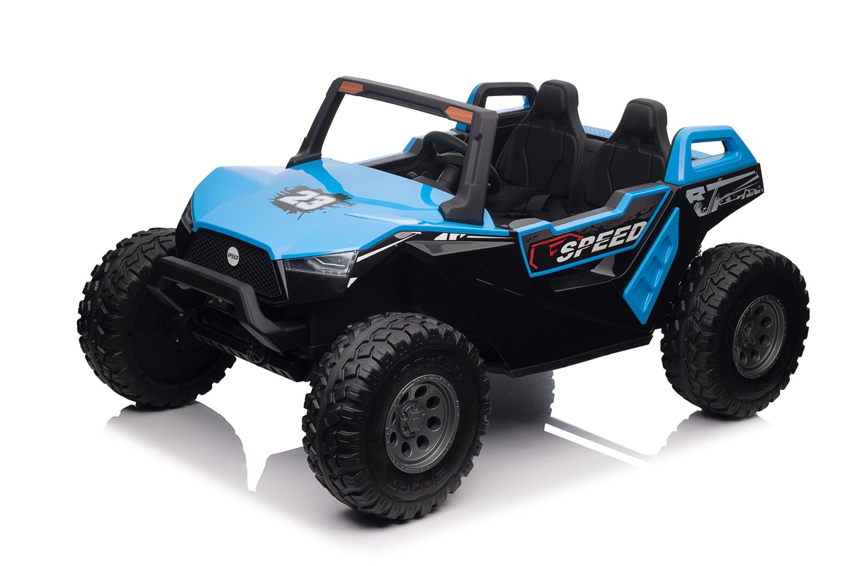 High Speed 24V Dune Buggy Up To 15 km/h Off-Road UTV Limited Edition Black with Remote Control and Rubber Tires