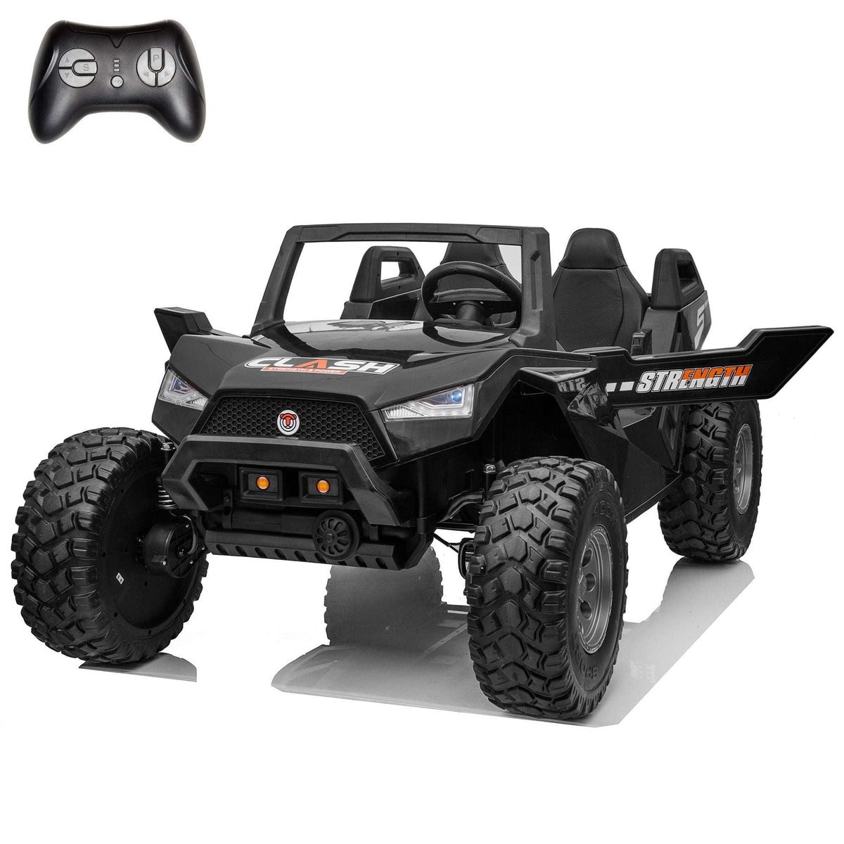 High Speed 24V Dune Buggy Up To 15 km/h Off-Road UTV Limited Edition Black with Remote Control and Rubber Tires
