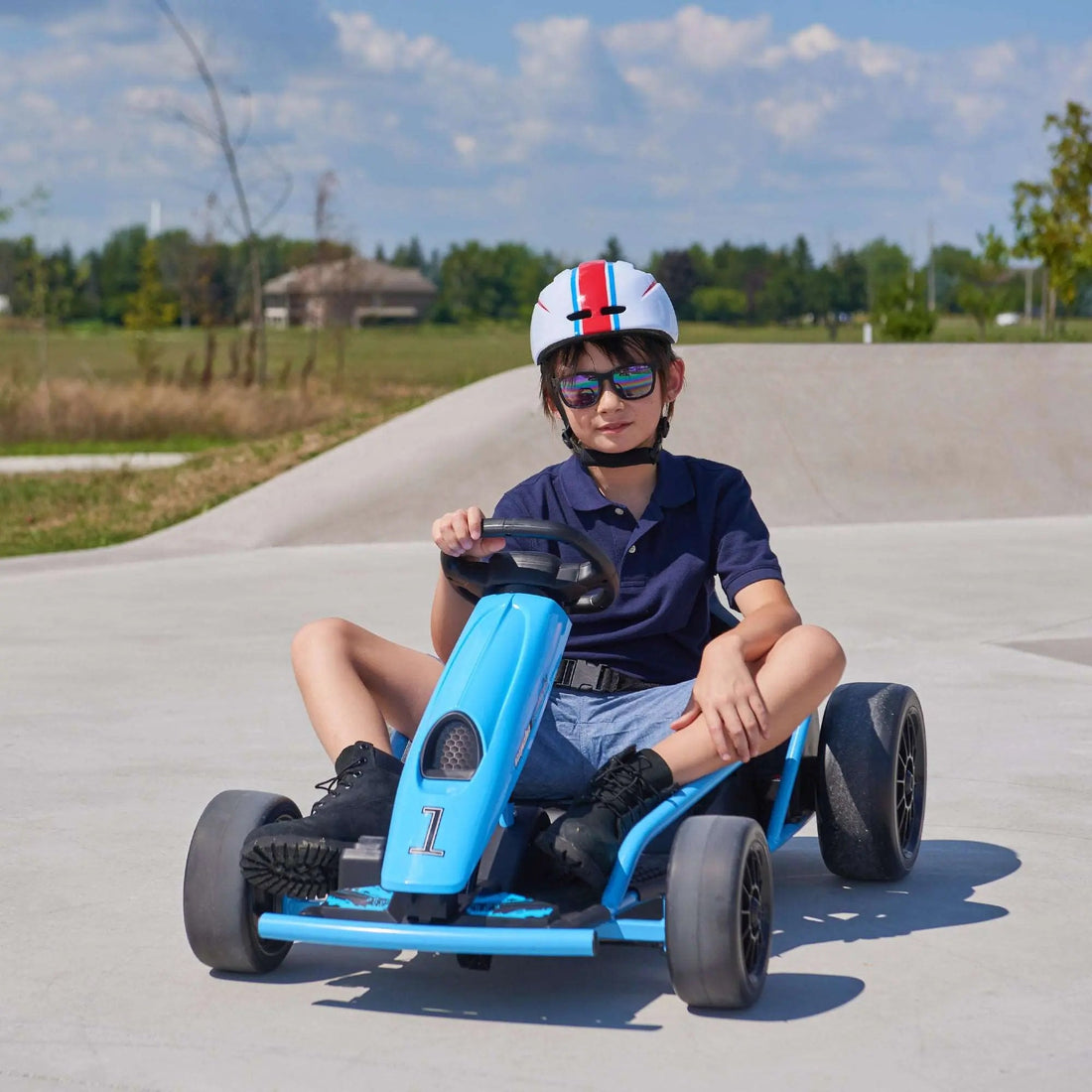 KOW 2025 Go Kart 24V Outdoor Racer Drifter Go Kart for Kids and Adult Kids On Wheelz
