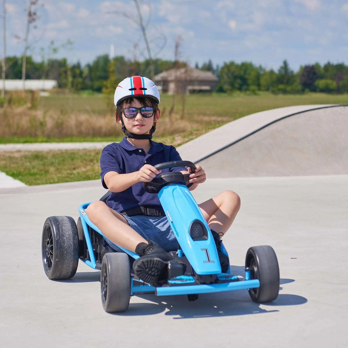 KOW 2025 Go Kart 24V Outdoor Racer Drifter Go Kart for Kids and Adult Kids On Wheelz