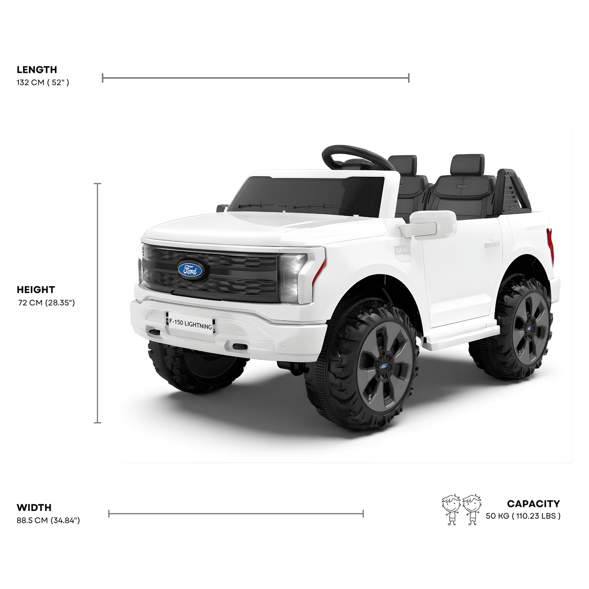 Ford F-150 Kids 24V Ride on Truck White