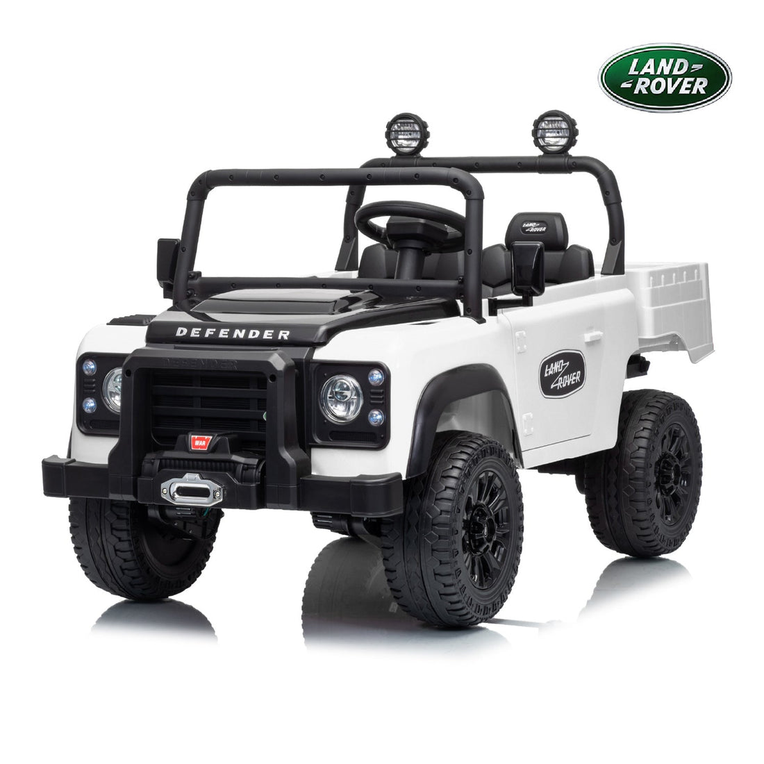Official Licensed Classic Land Rover Defender 24V 2 Seater Kids Ride-On Car with Remote Control 0987