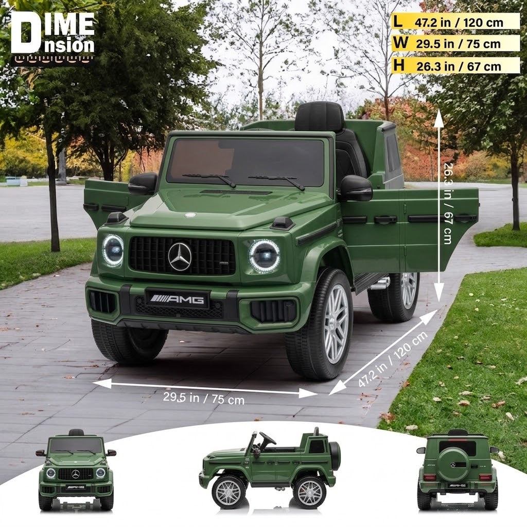 Mercedes Benz AMG G63 24V 2026 Kids Ride On Car One Seater with Parental Remote Control, LED Lights, Leather Seat and MP3, Licensed