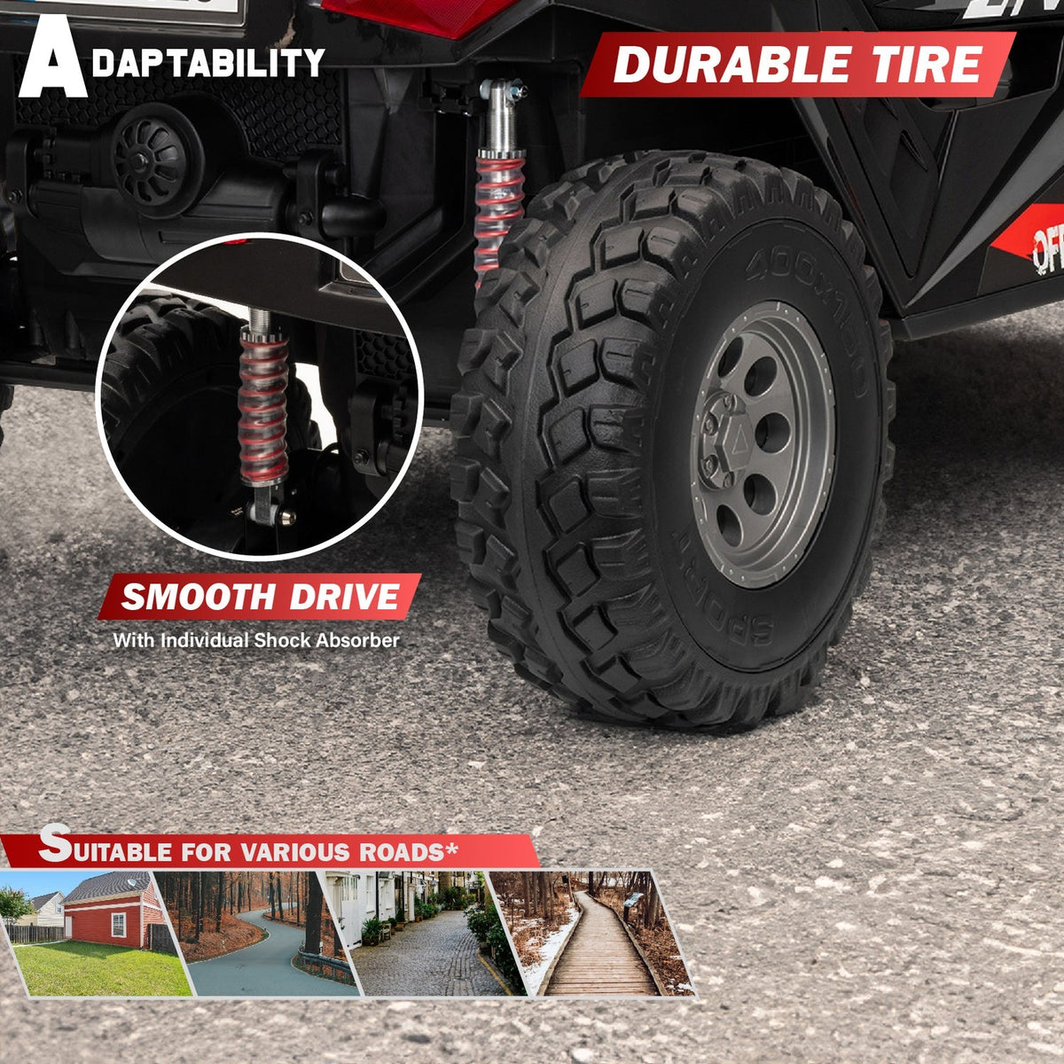 2.0 Speed Demon 24V High-Speed 2-Seater XXL Off-Road UTV