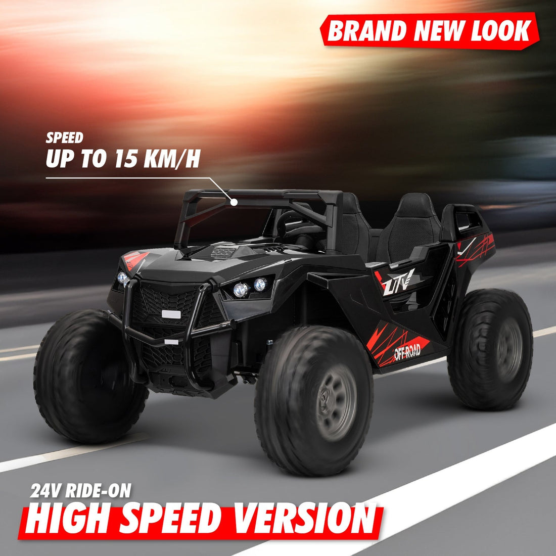 2.0 Speed Demon 24V High-Speed 2-Seater XXL Off-Road UTV