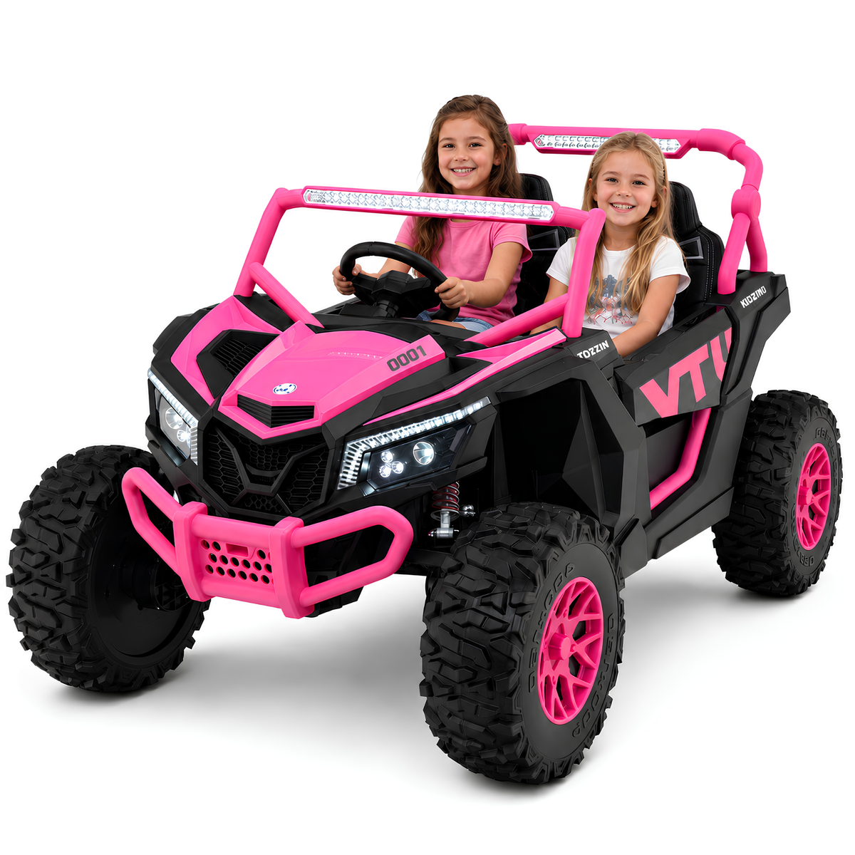 Kids Vip MegaTrek Pro 2-Seater Ride On UTV Pink