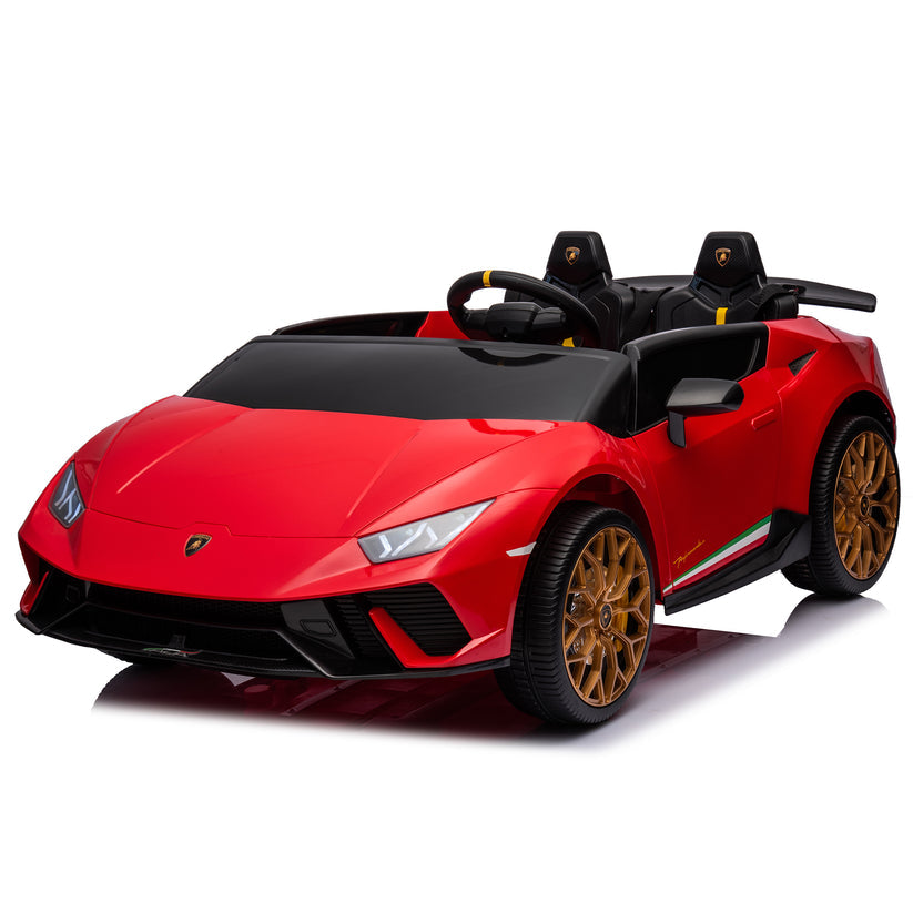 Licensed Lamborghini Huracan S311 24V 4x4 Two Seater Ride on Car Leather Seat Rubber Wheel