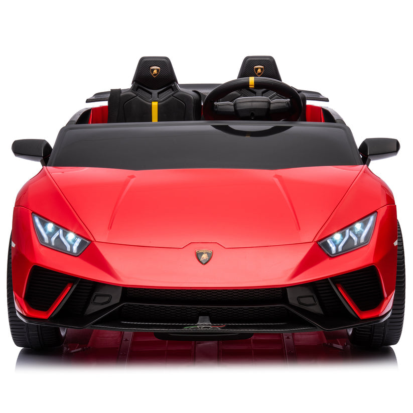 Licensed Lamborghini Huracan S311 24V 4x4 Two Seater Ride on Car Leather Seat Rubber Wheel