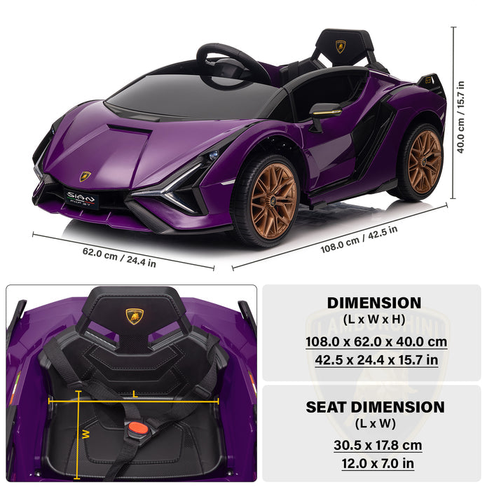 Lamborghini SIAN FKP 37 12V Ride on Car On Seater with Scissor Doors
