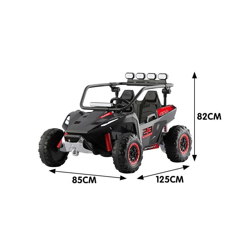 Thunder X Pro Kids 2-Seater Ride-On Buggy Black