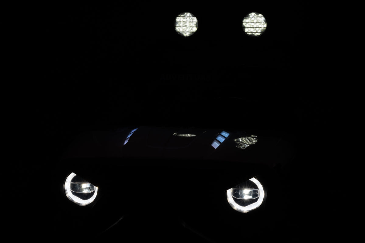 Jeep-style electric buggy for kids with LED lights and remote control