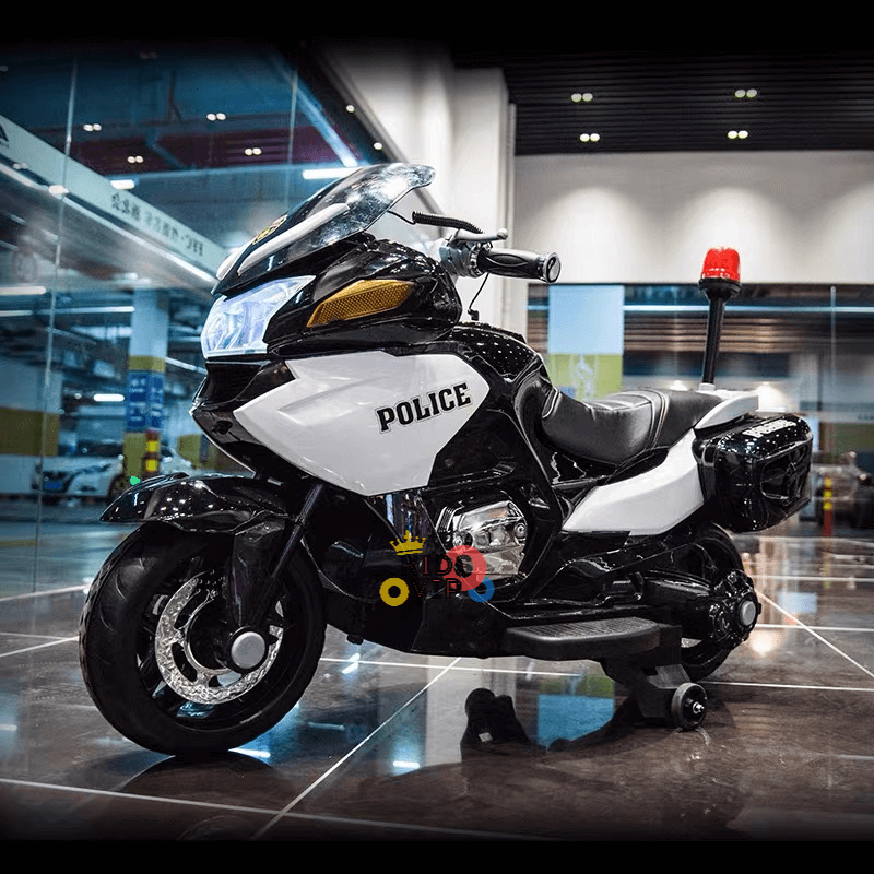 Police Officer Edition 24V Kids Motorcycle With Music, Lights and Rubber Wheels